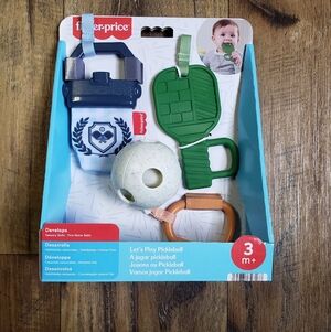 Fisher-Price Baby Pickleball Sensory Toy Set - Green, Blue, Navy, Tan, White